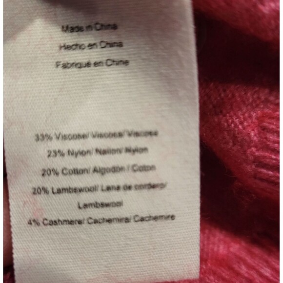 ED Pink Bunny Rabbit Size Small Lambswool Cashmere Blend Sweater Crewneck Cute - Picture 5 of 6